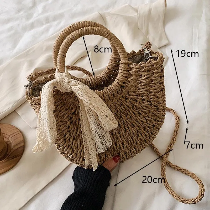 Handmade Woven Straw Beach Bags