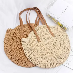 Handmade Woven Straw Beach Bags