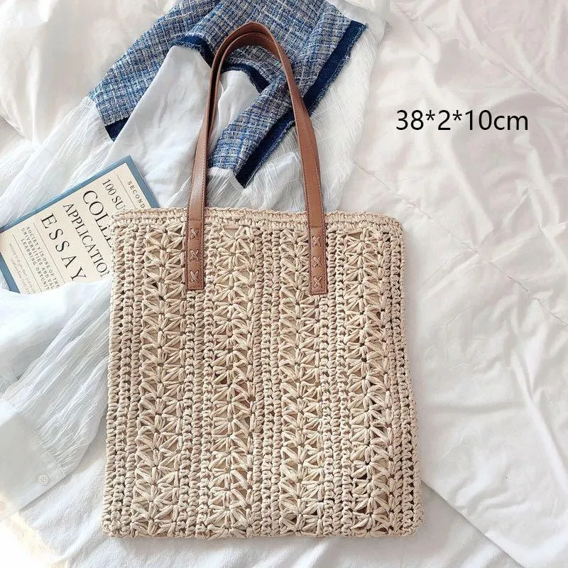 Handmade Woven Straw Beach Bags