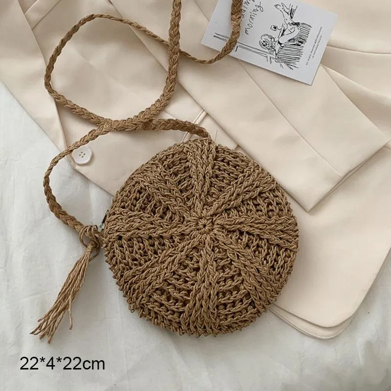 Handmade Woven Straw Beach Bags