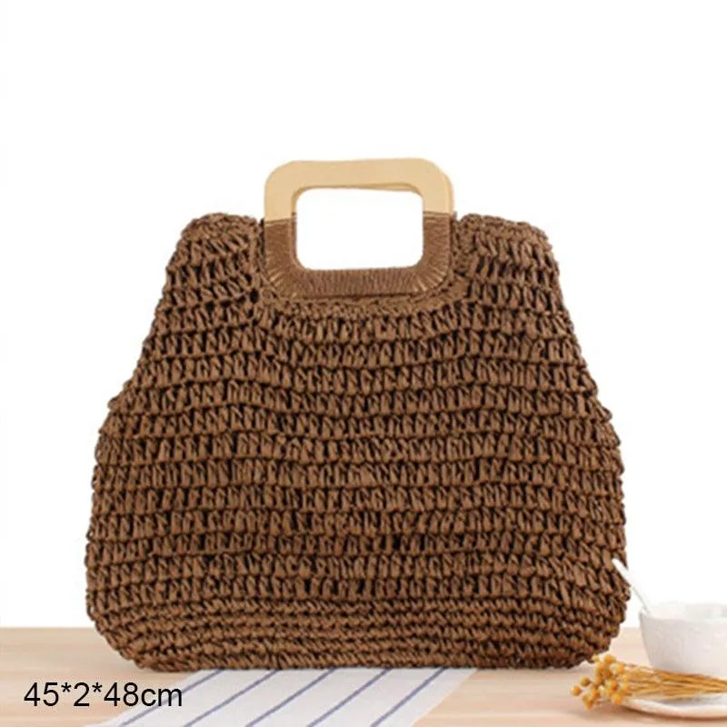 Handmade Woven Straw Beach Bags