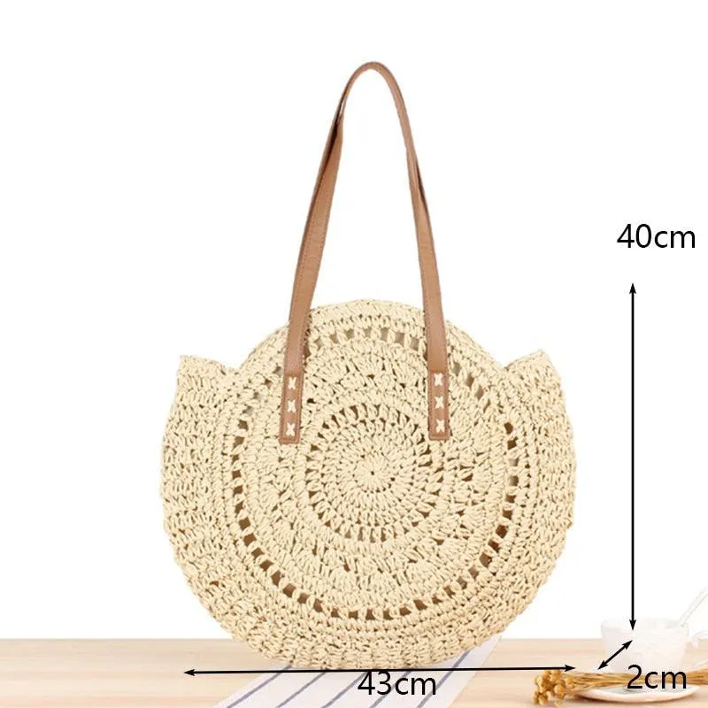 Handmade Woven Straw Beach Bags