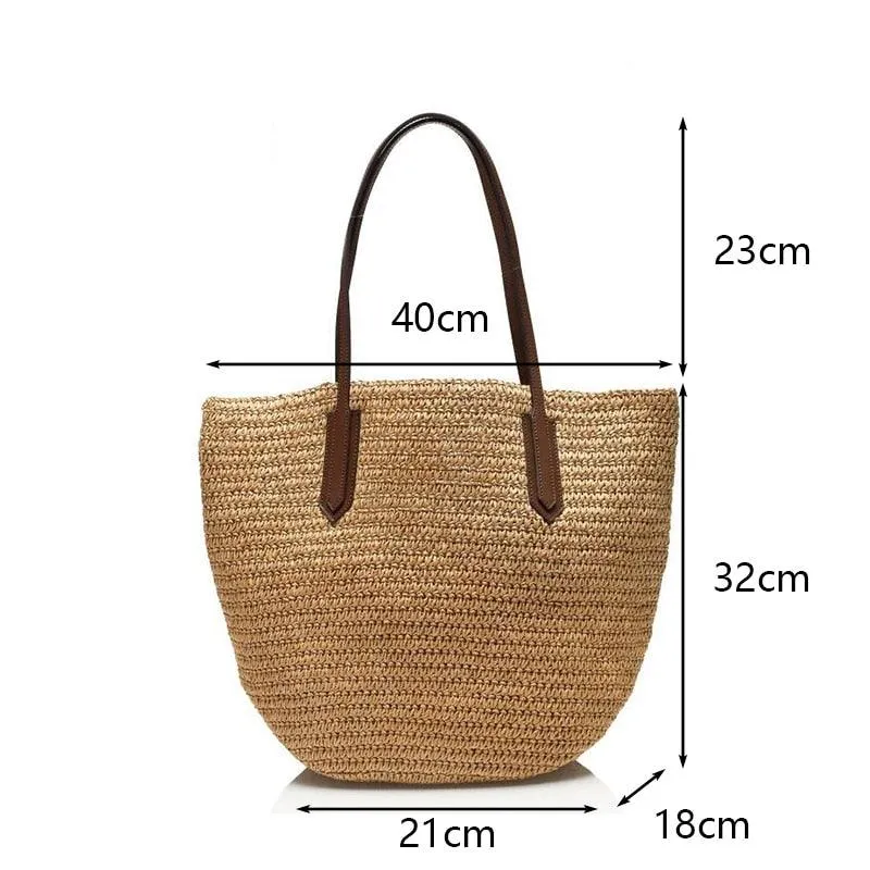 Handmade Woven Straw Beach Bags