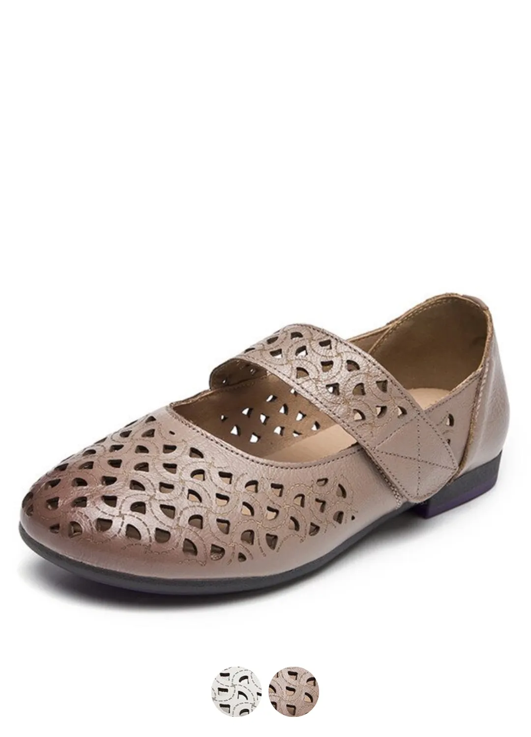 Hazel Women's Leather Flat Shoes