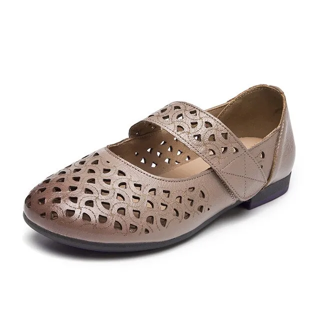 Hazel Women's Leather Flat Shoes