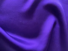 High-End Purple Iris Silk Satin Charmeuse (Made in Italy)