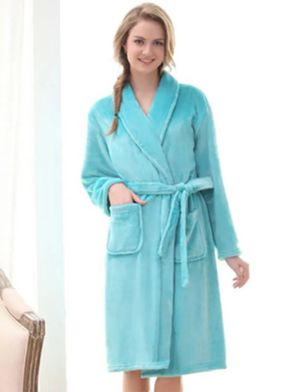 His & Hers Plush Fleece Robes - Multiple Colors