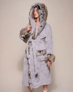 Hooded Wolverine Faux Fur House Robe