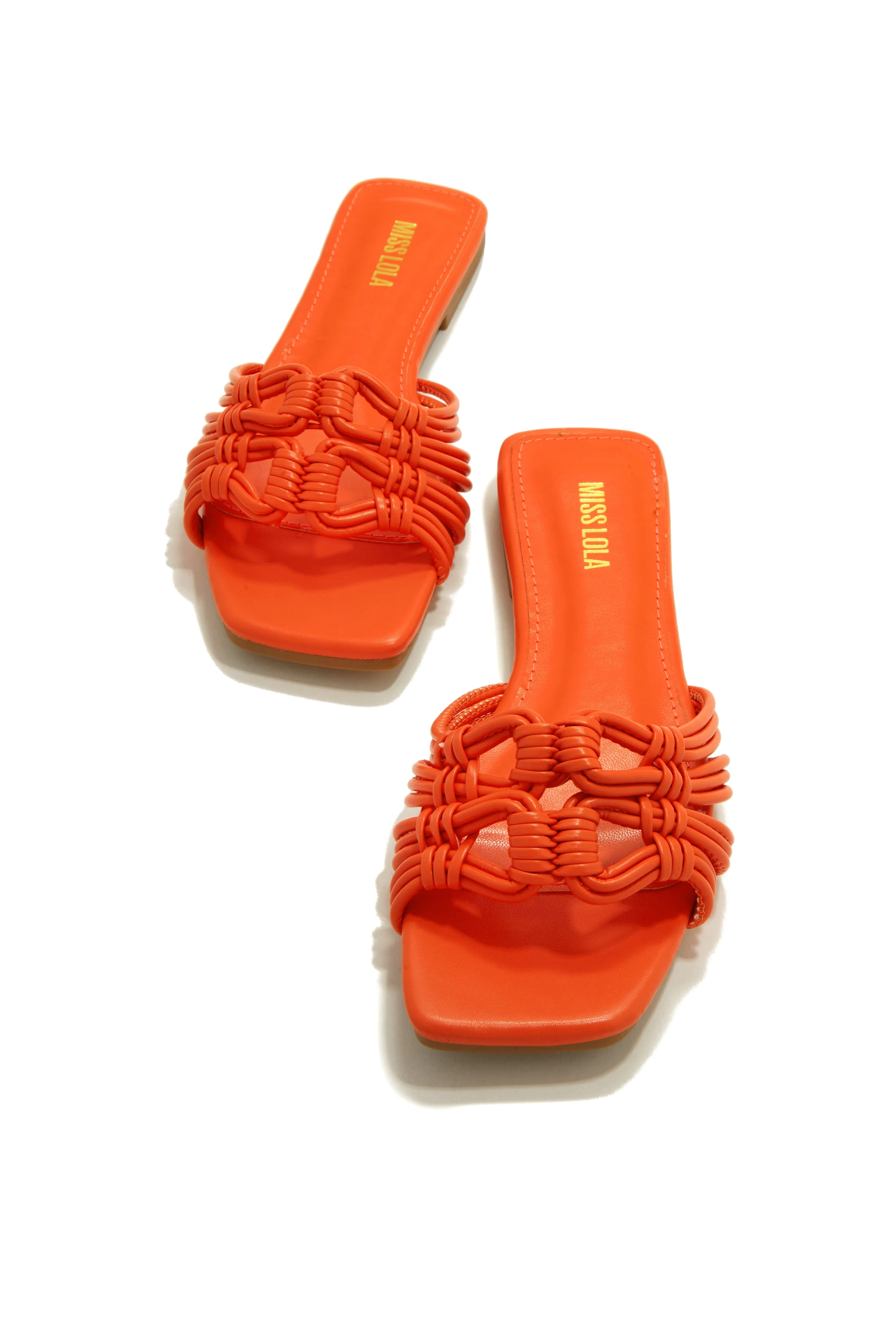 Island Of Paradise Slip On Sandals - Orange