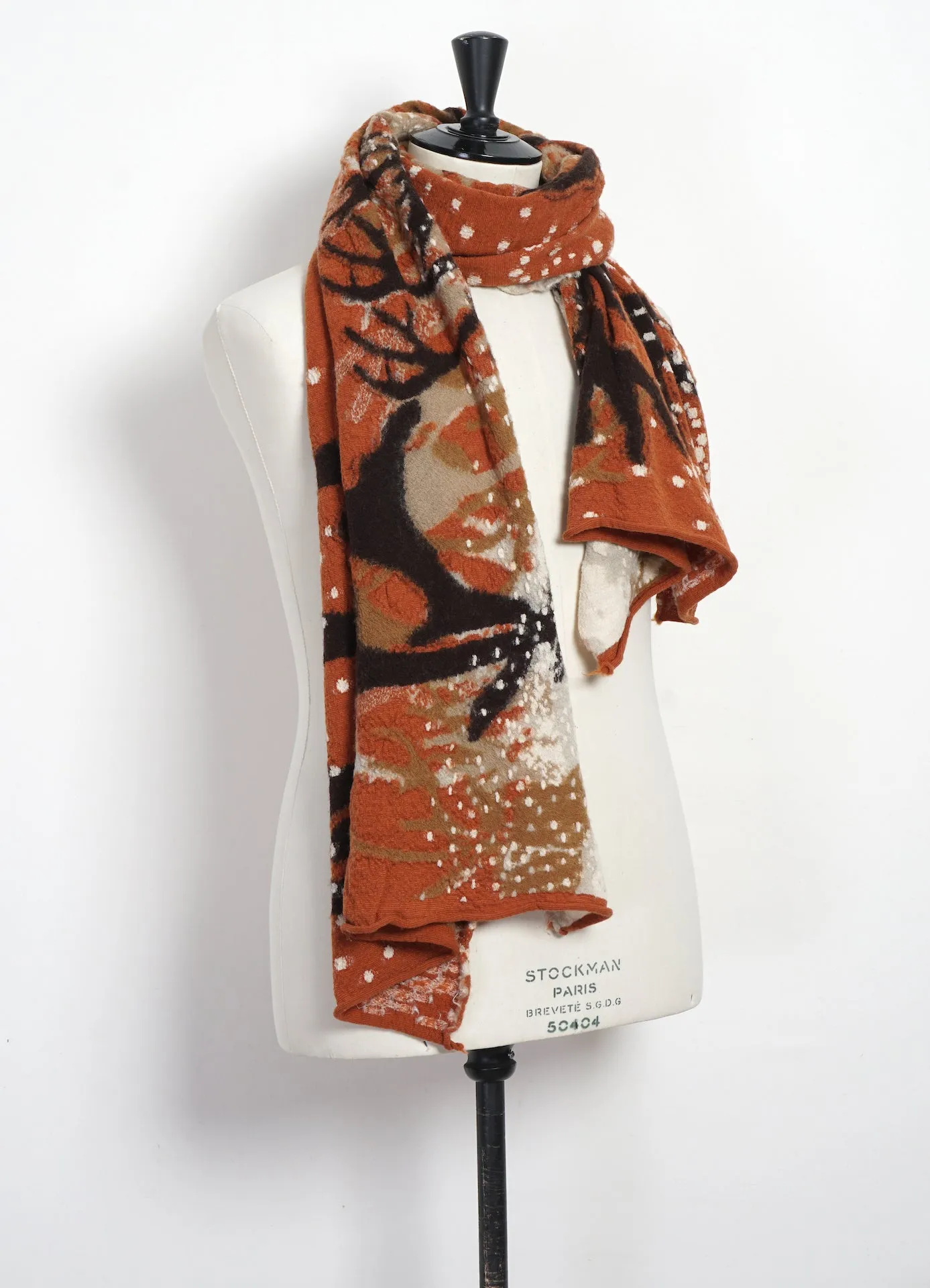 JOURNEY CARIBOU | Compressed Wool Scarf | Orange