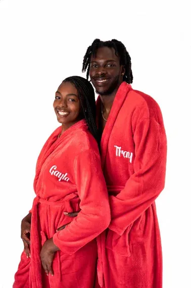 King and Queen Bathrobes for Couple Cozy Terry Bathrobes wife and husband - Glitter