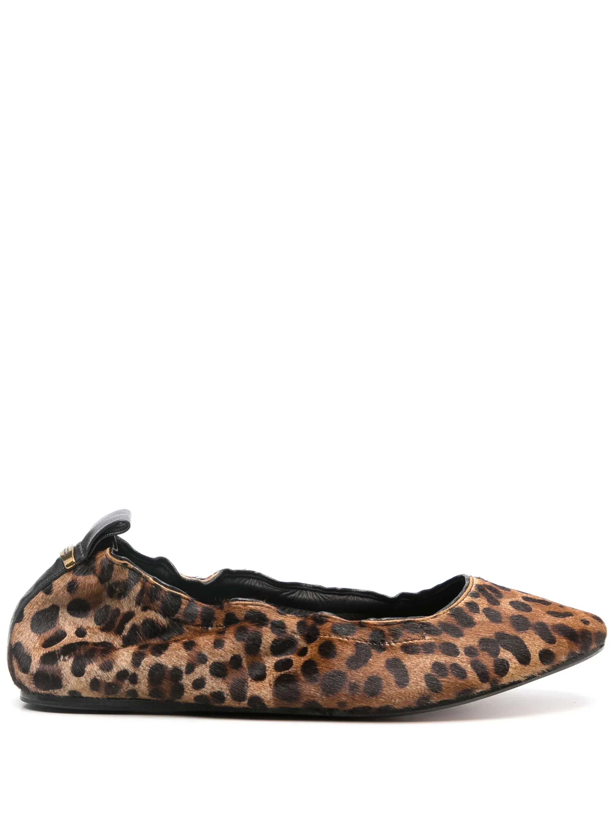 leopard-print ballerina shoes