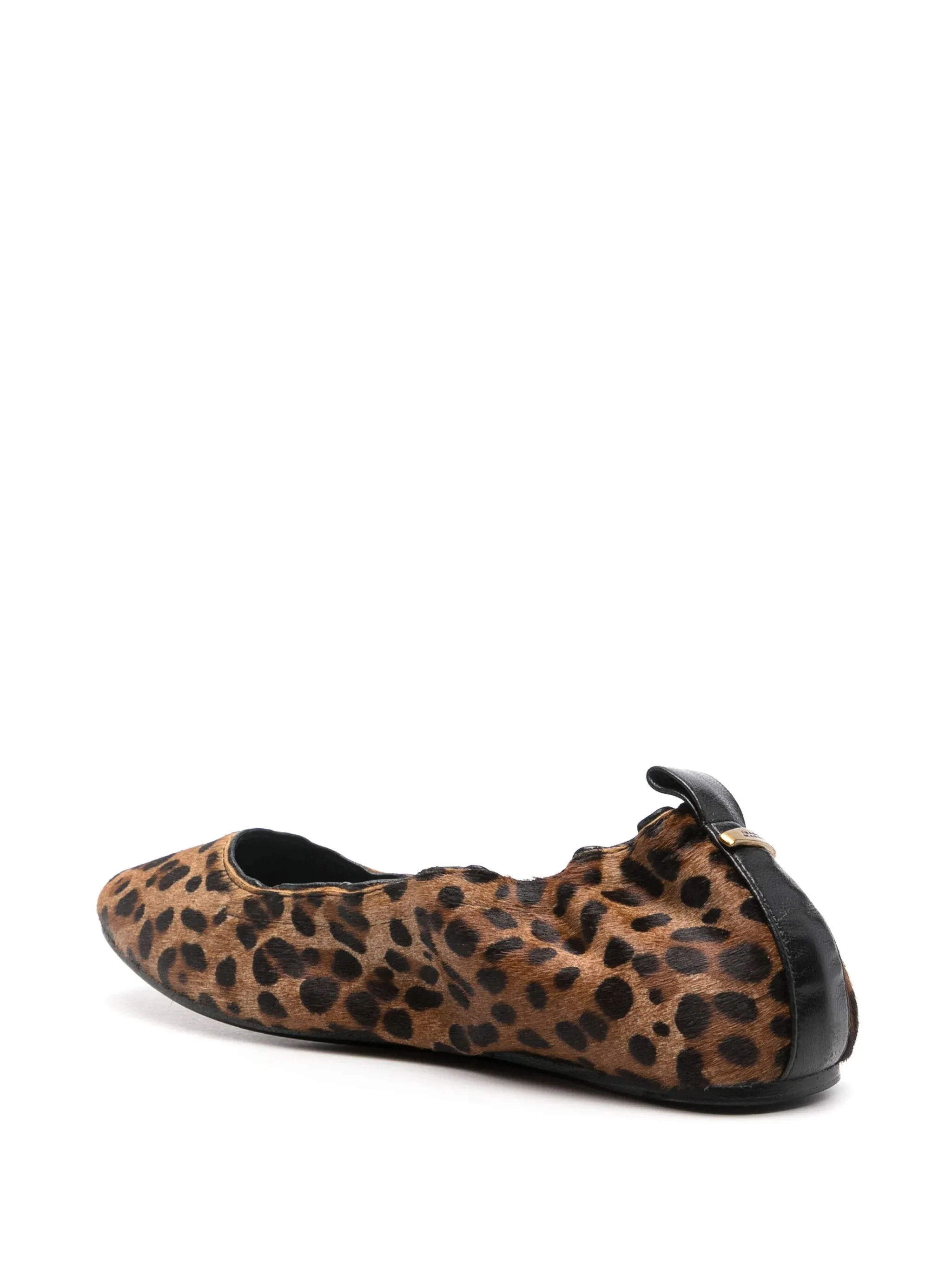 leopard-print ballerina shoes