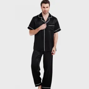 Men's Short Sleeved Silk Pajama Set for Men Silk loungewear