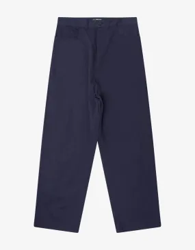 Navy Blue Baggy Chino Trousers -