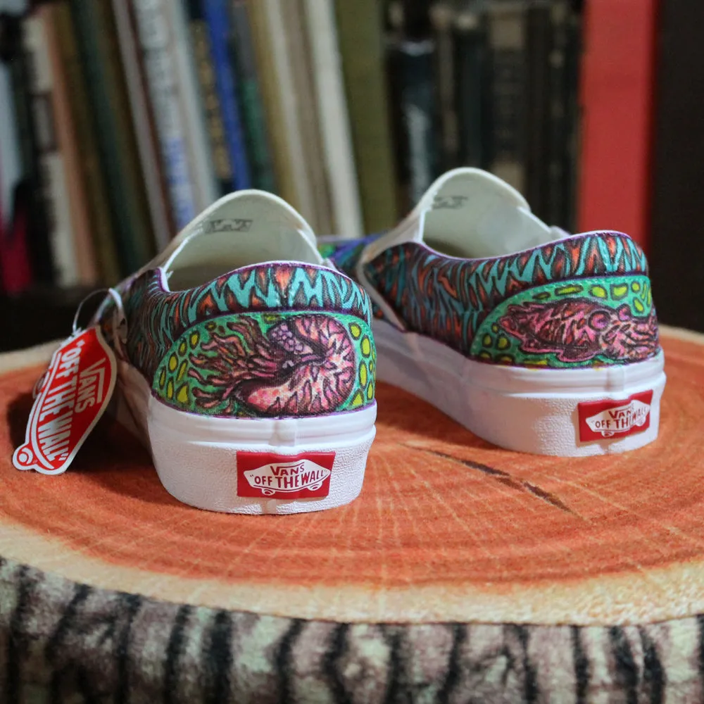 Octopus / Cephalopod custom Vans Slip On Sneakers