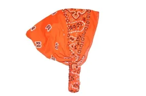 Orange Patterned Elastic Bandana