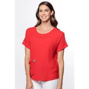 Red Coral Textured Tee (Only 1 1XL Left!)