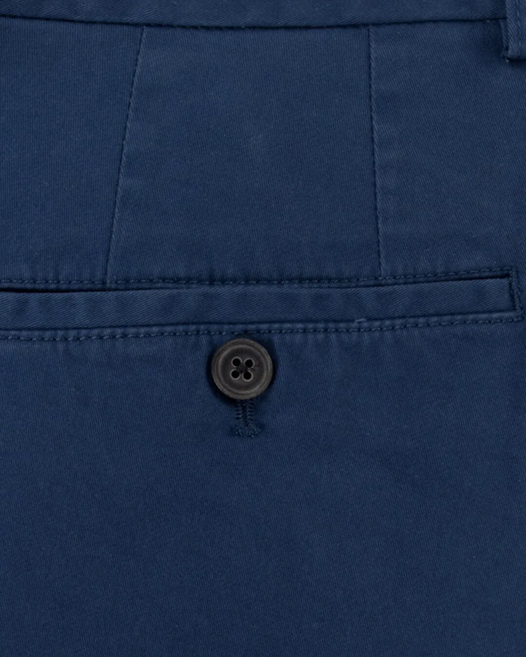 Royal Blue Washed Cotton Twill Chino Trousers