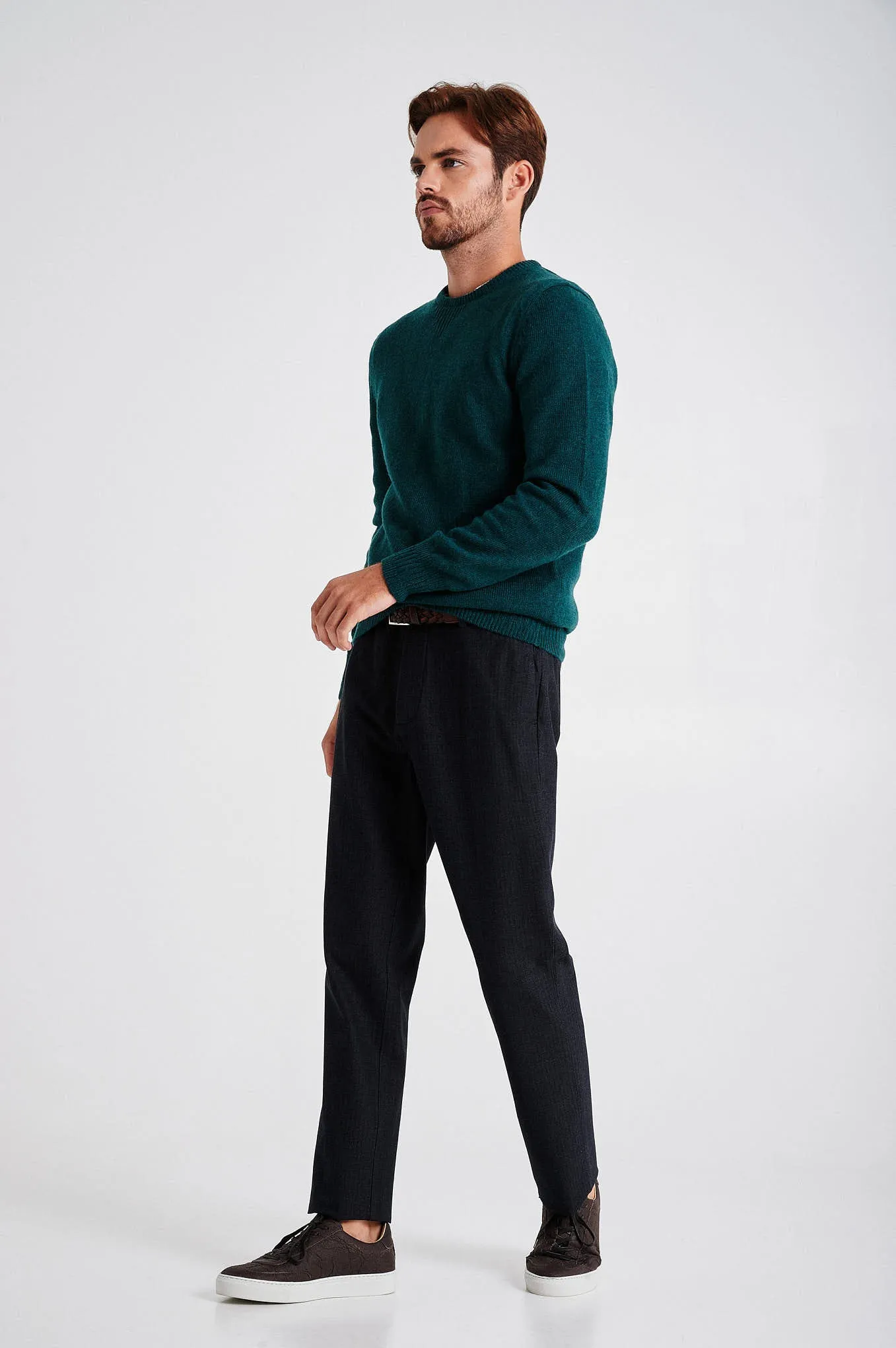 Slim fit herringbone chino