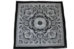 Square White Patterned Bandana