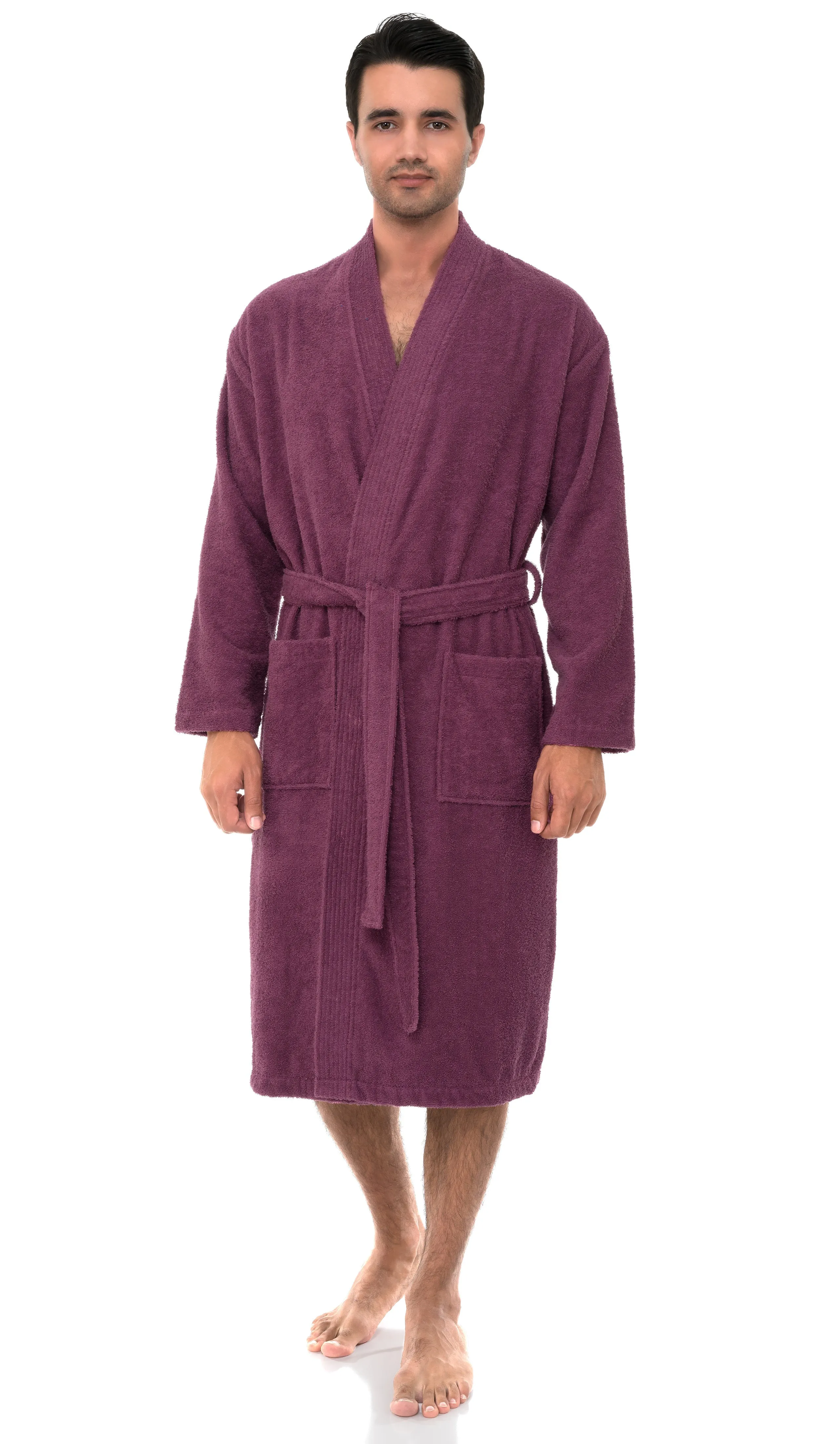 TowelSelections Mens Robe, Kimono Terry Cloth Bathrobe, Cotton Bath Robe for Men XS-3X