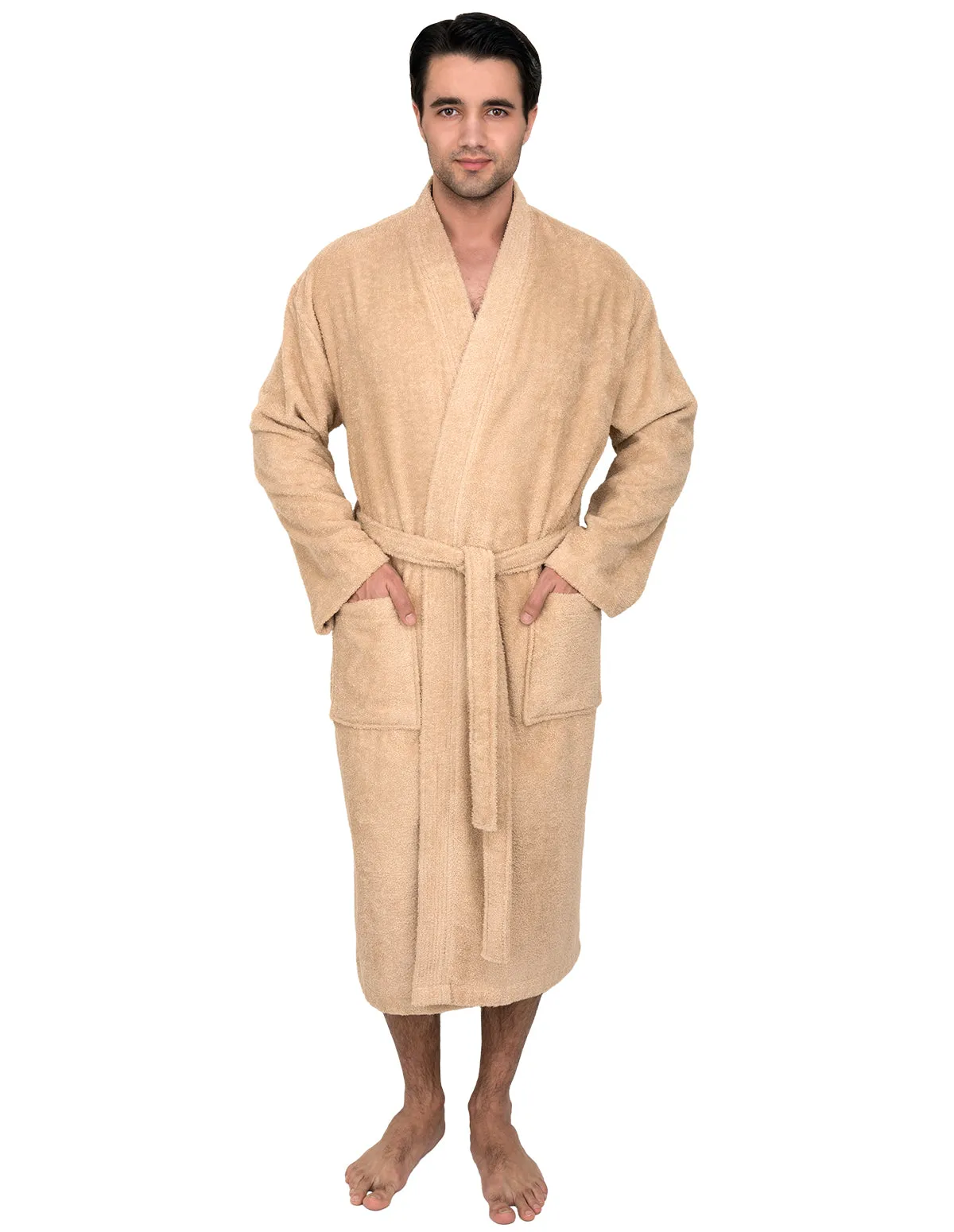 TowelSelections Mens Robe, Kimono Terry Cloth Bathrobe, Cotton Bath Robe for Men XS-3X