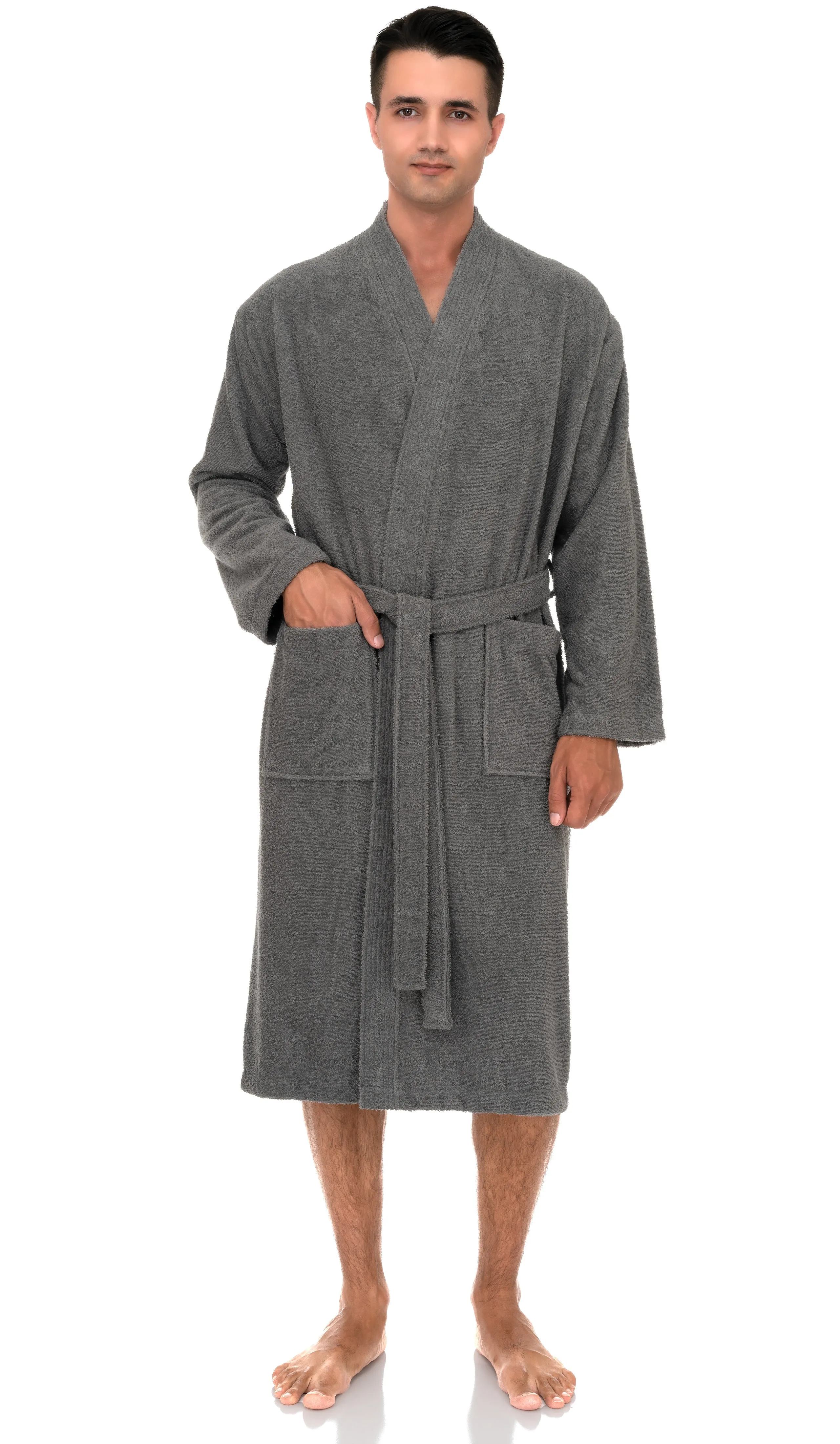 TowelSelections Mens Robe, Kimono Terry Cloth Bathrobe, Cotton Bath Robe for Men XS-3X