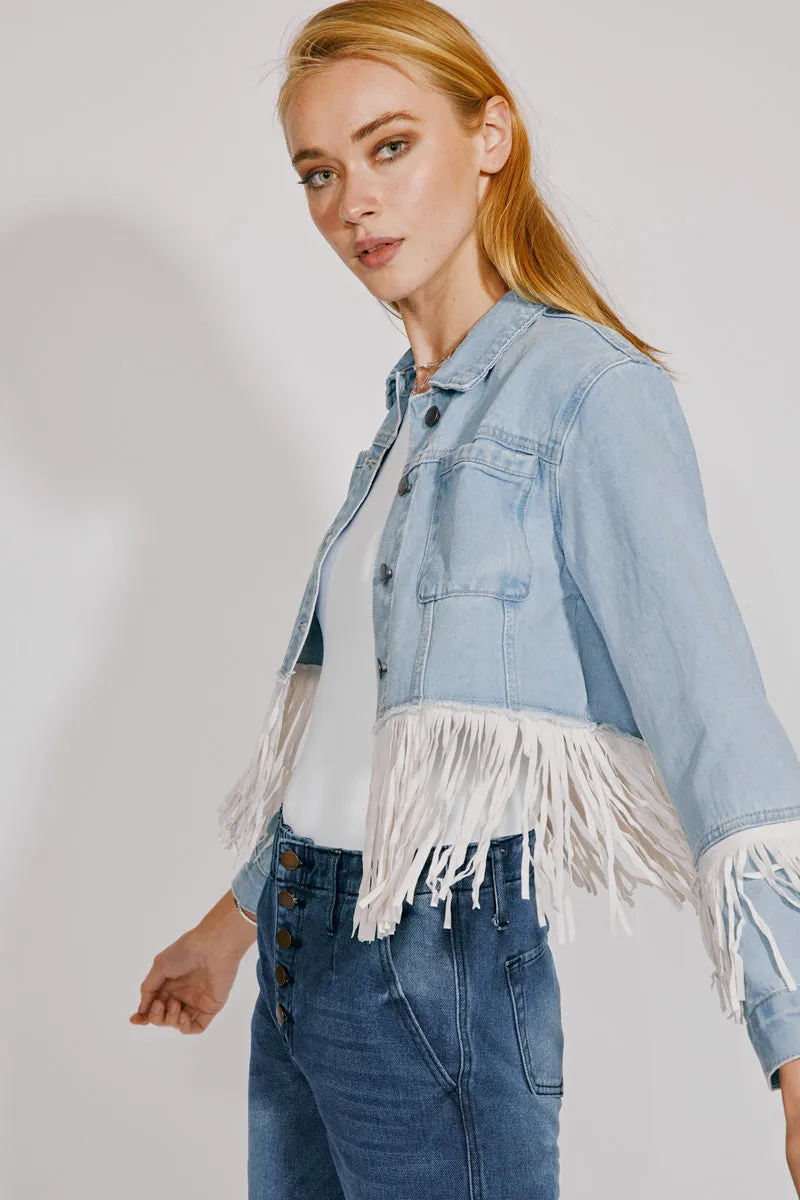 Vicky Fringe Denim Jacket