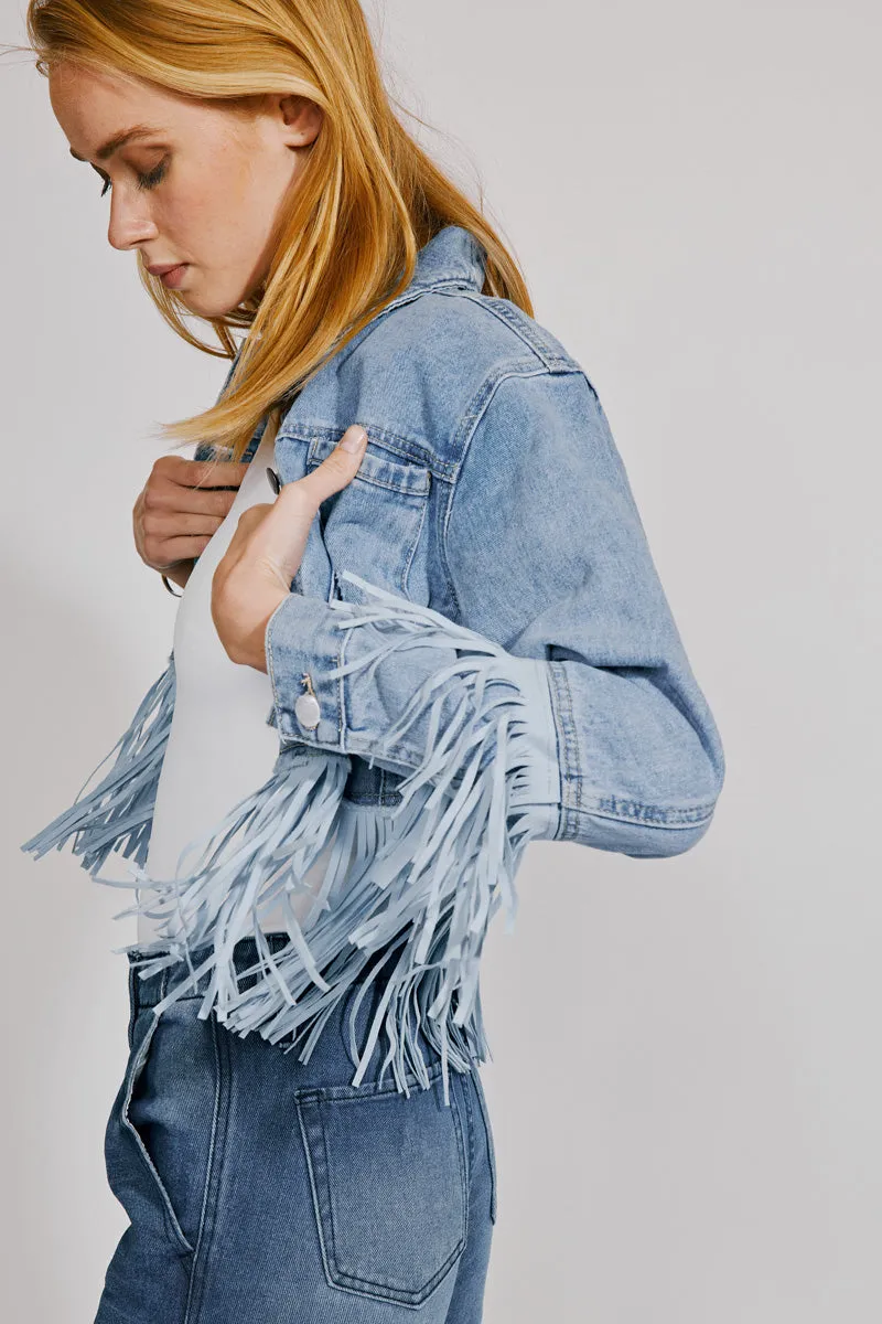 Vicky Fringe Denim Jacket