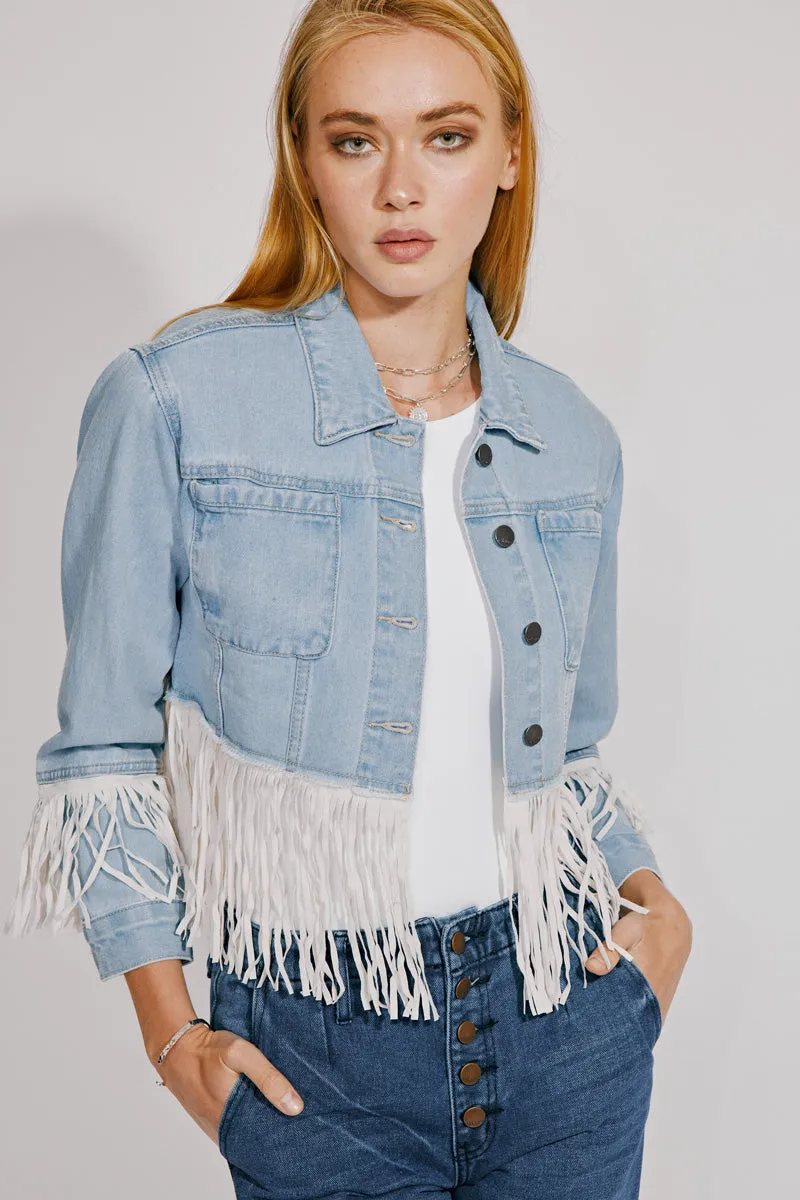 Vicky Fringe Denim Jacket