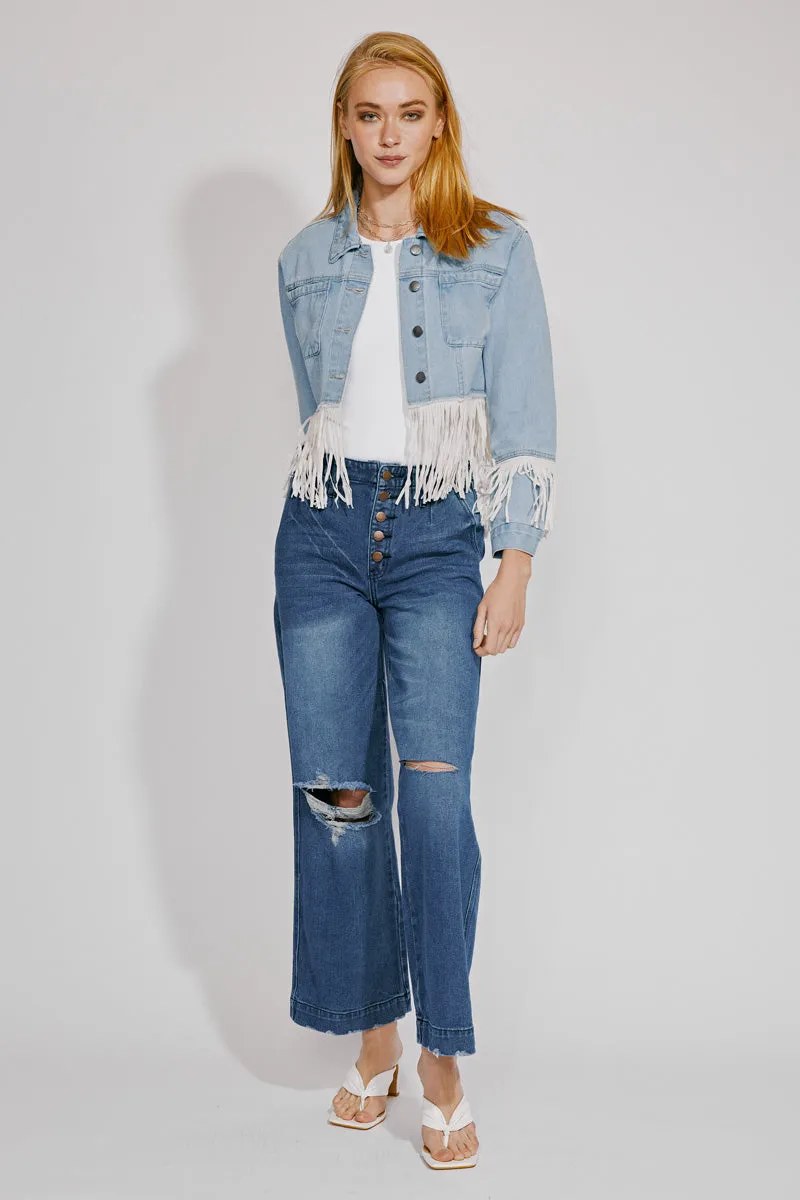 Vicky Fringe Denim Jacket