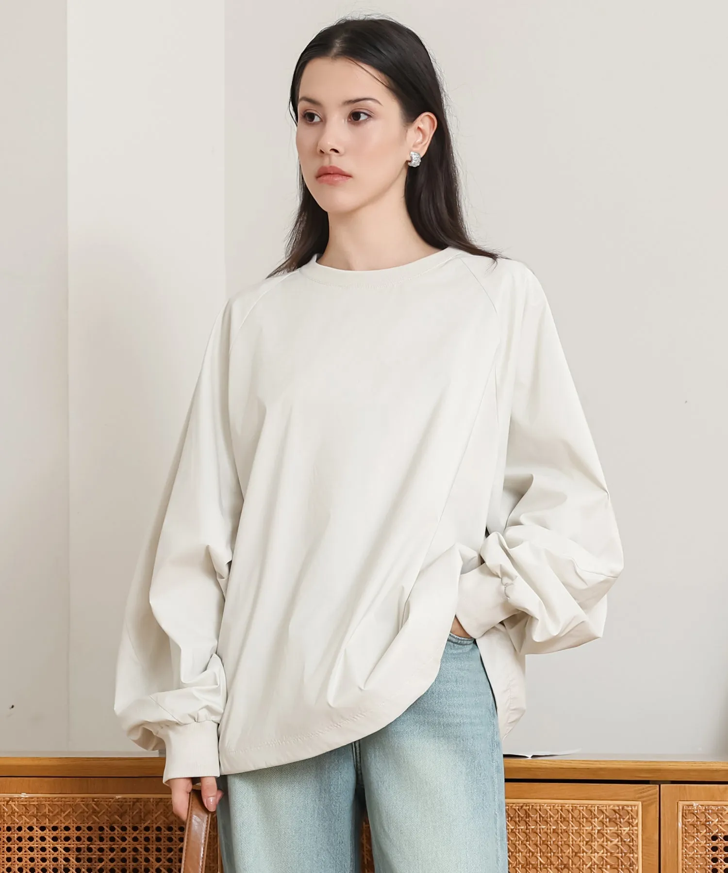 volume drawstring pullover