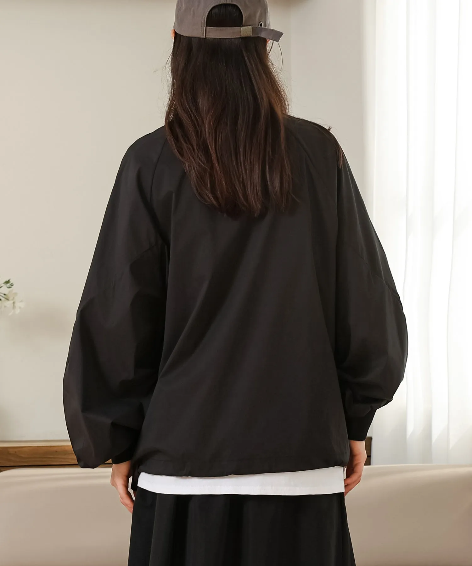 volume drawstring pullover