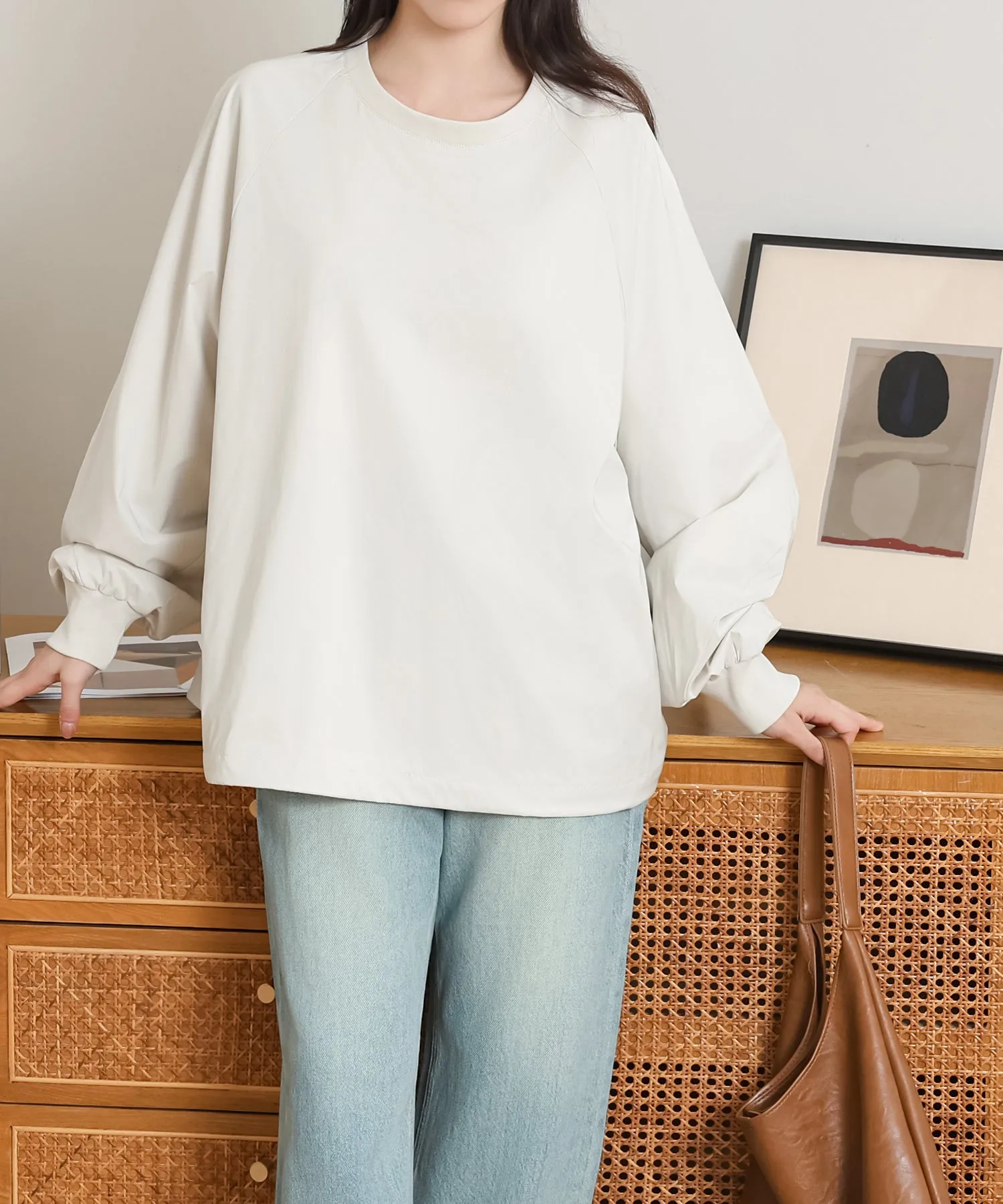 volume drawstring pullover