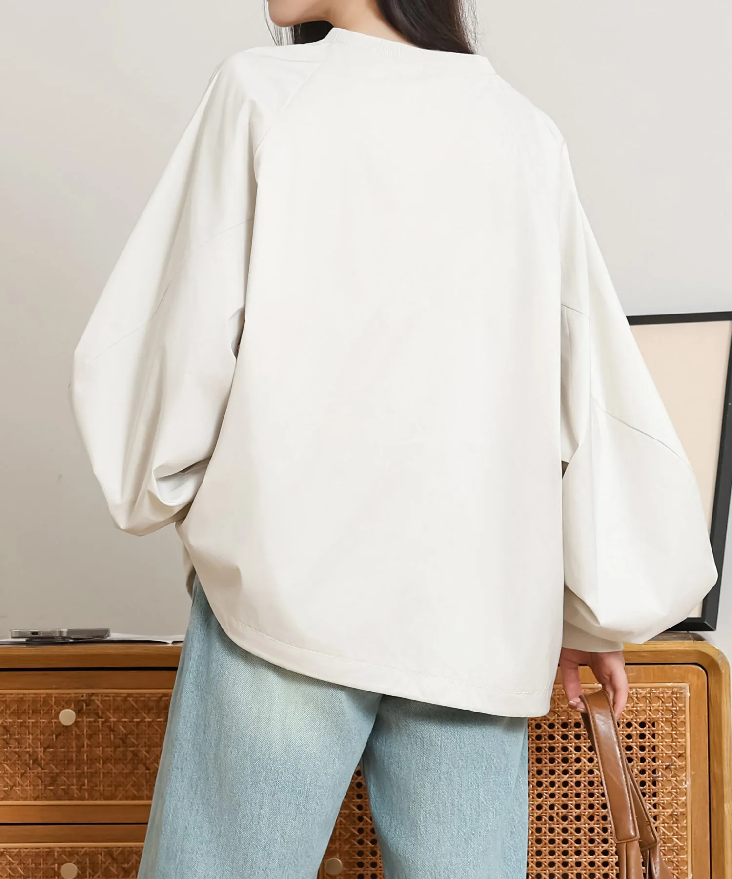 volume drawstring pullover