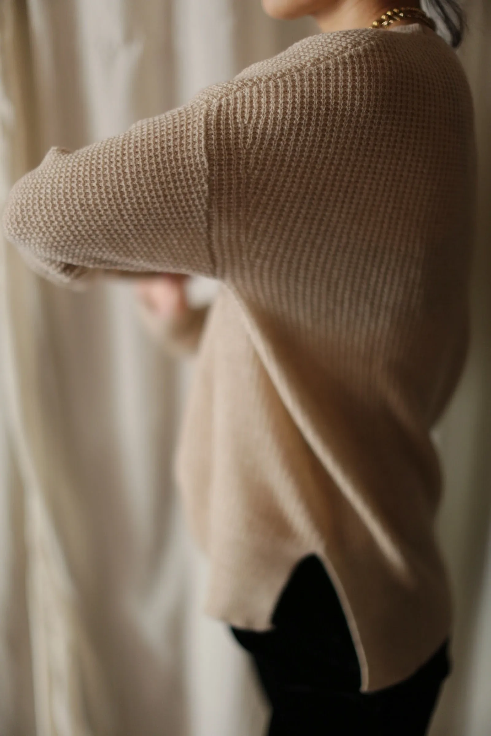 Waffle Knit Sweater