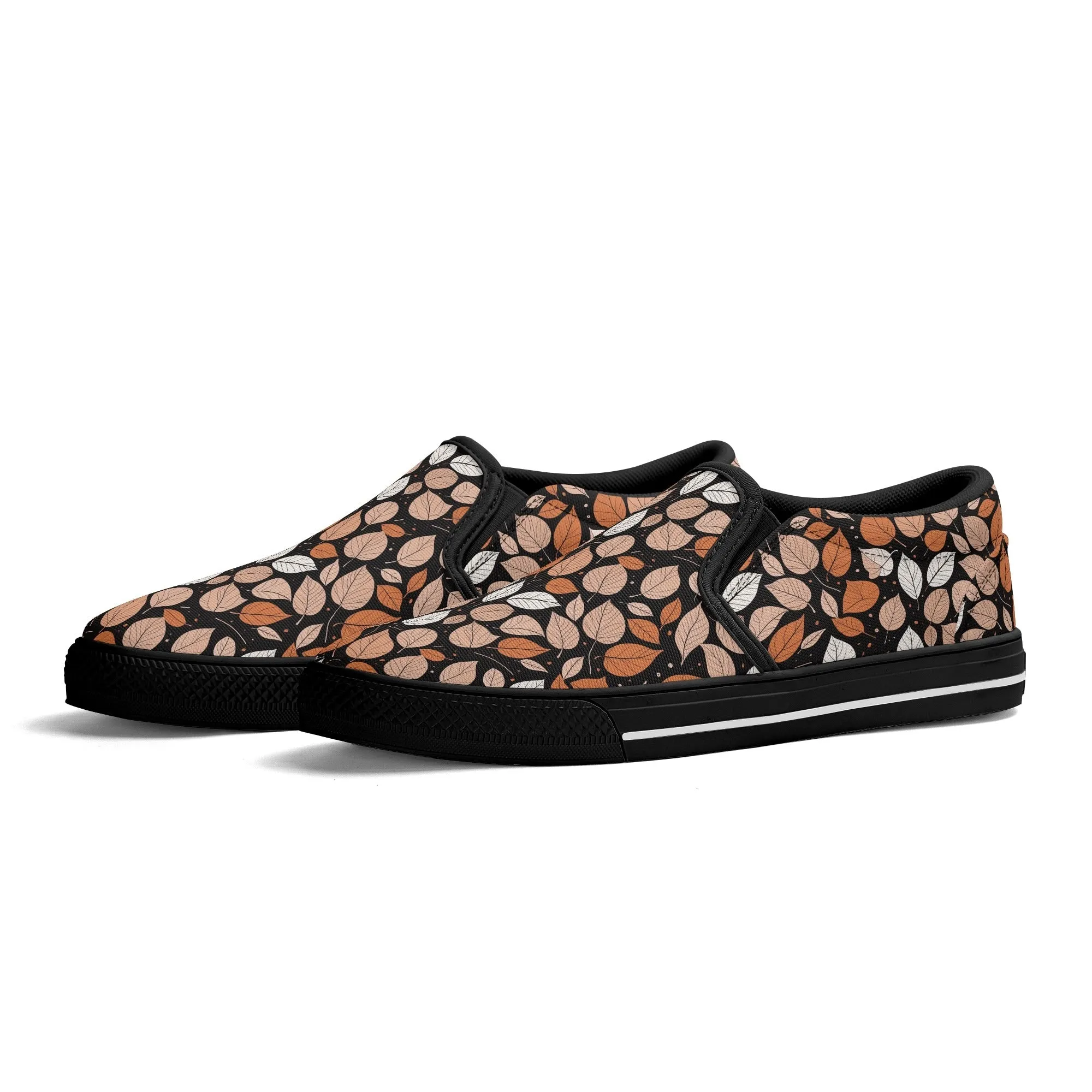 Womens Dark Leaves Rubber Slip On Shoes