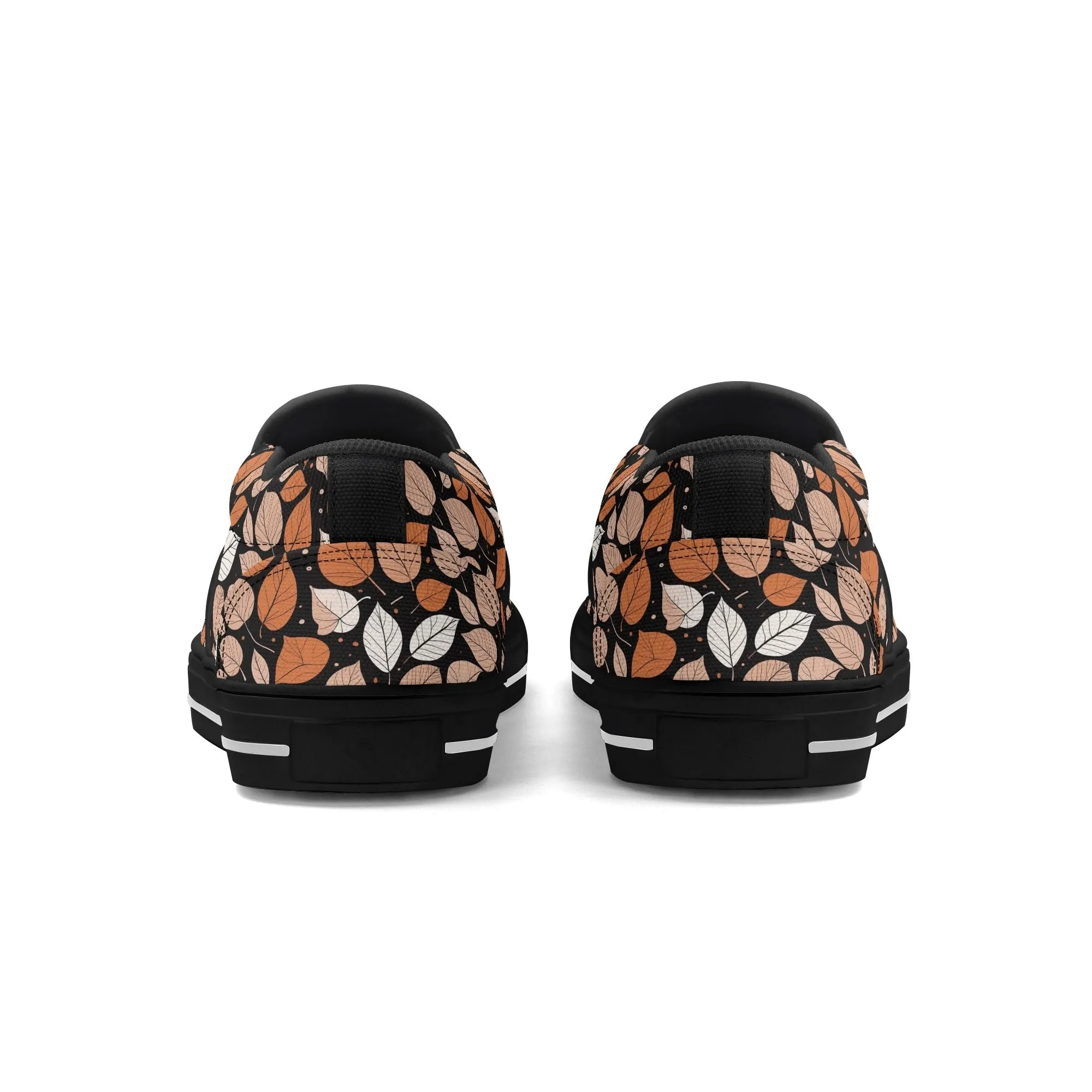 Womens Dark Leaves Rubber Slip On Shoes