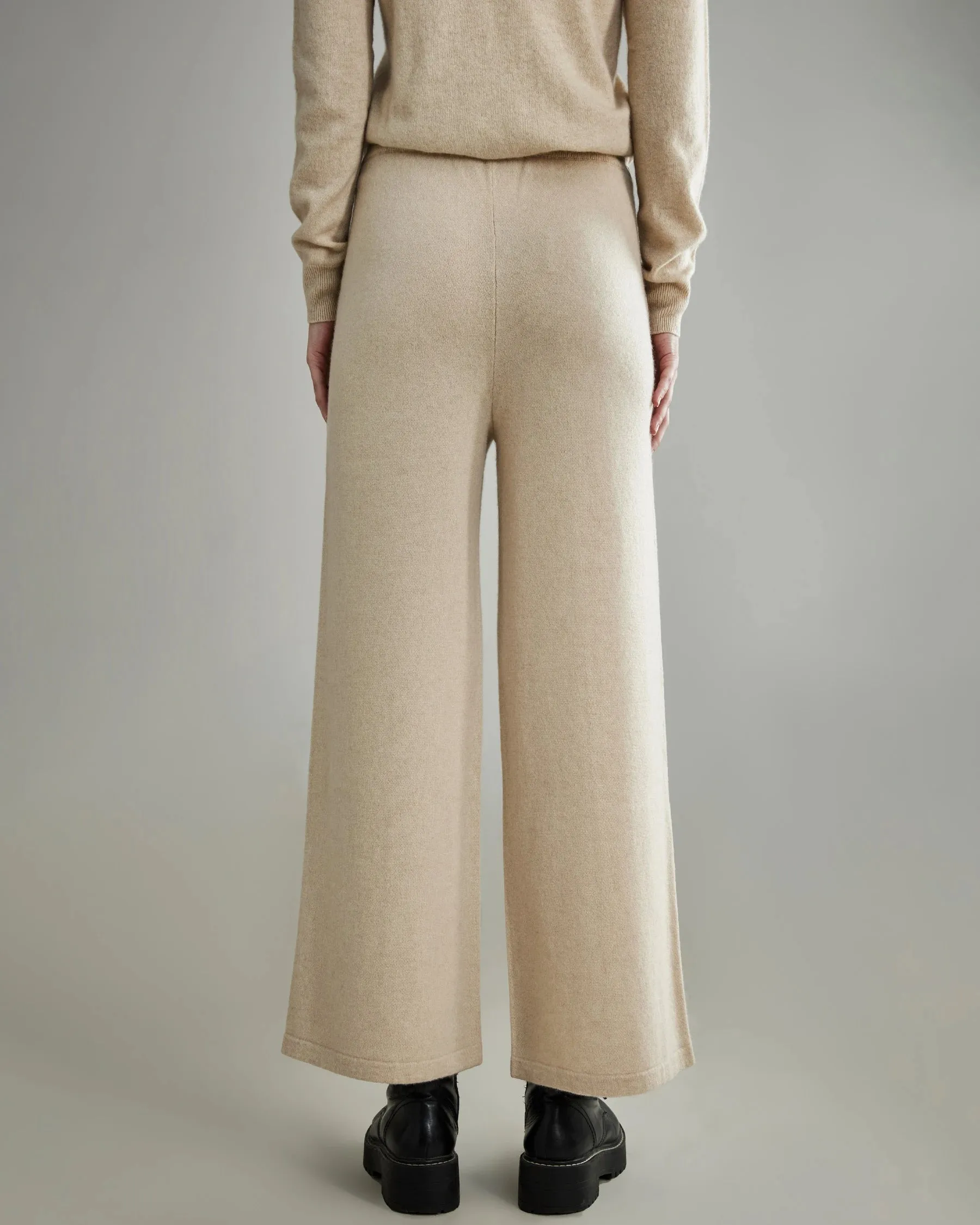 Women's Wide-Leg Cashmere Pants