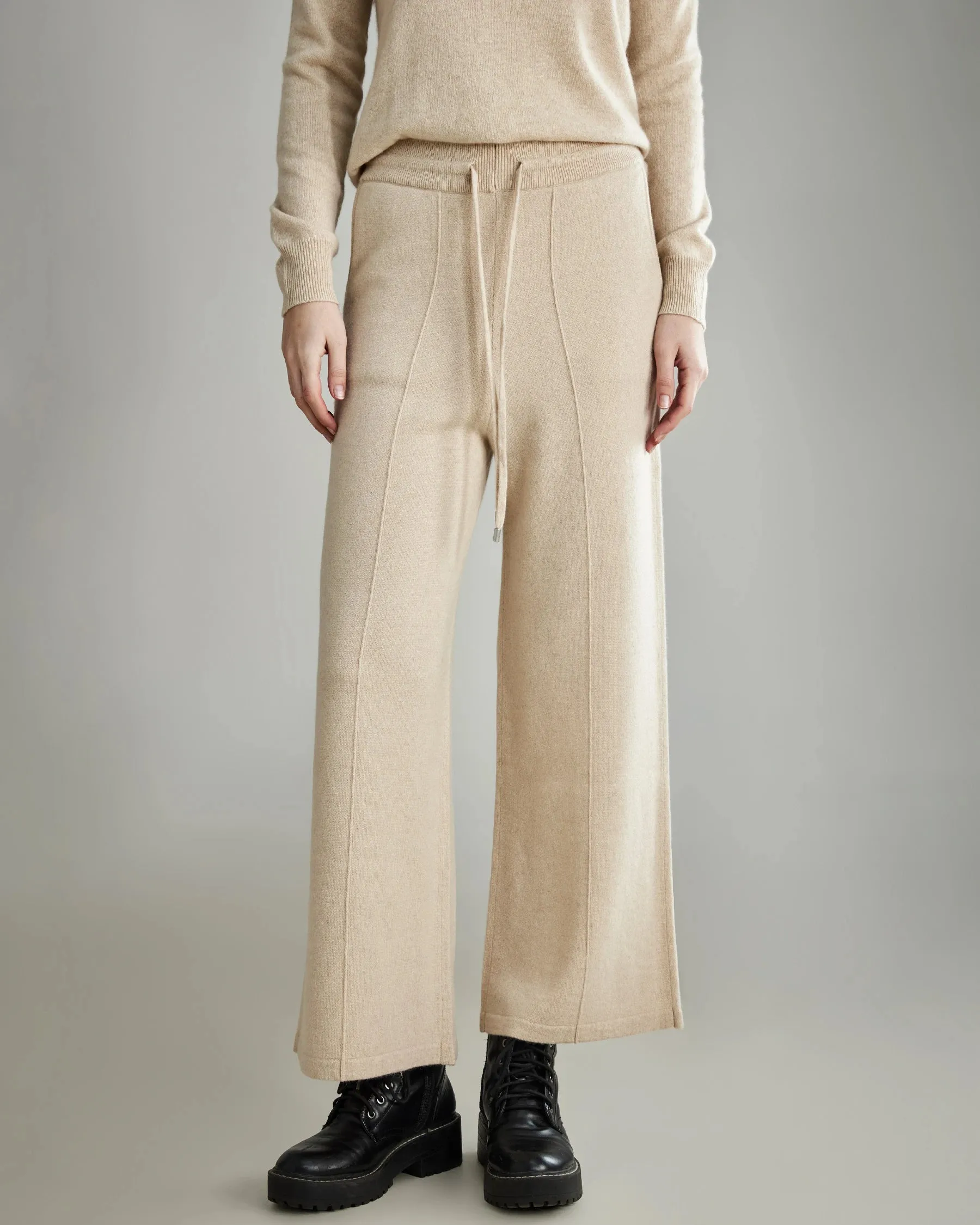 Women's Wide-Leg Cashmere Pants