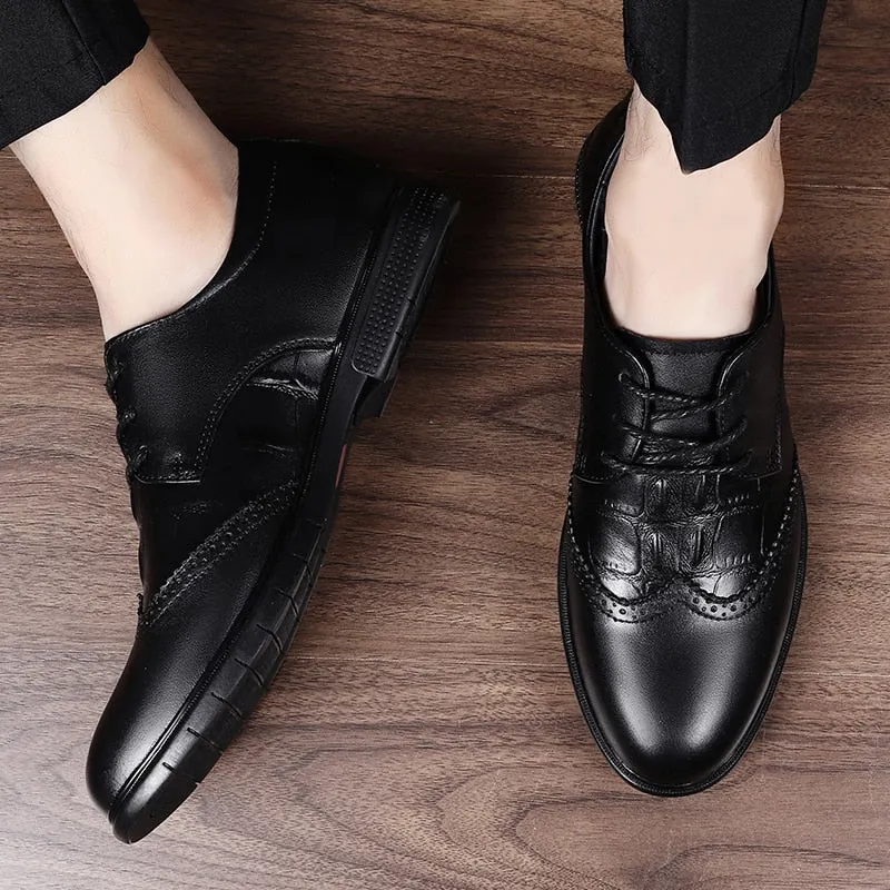 xiangtuibao Men's casual shoes Man genuine cow leather business shoes lace up oxford dress shoes men's formal shoes