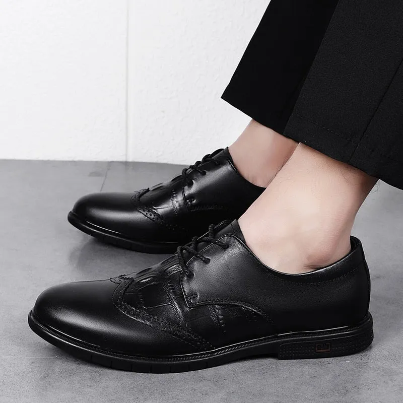 xiangtuibao Men's casual shoes Man genuine cow leather business shoes lace up oxford dress shoes men's formal shoes