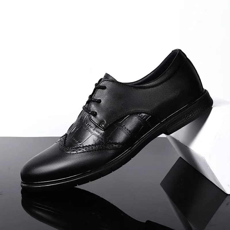 xiangtuibao Men's casual shoes Man genuine cow leather business shoes lace up oxford dress shoes men's formal shoes