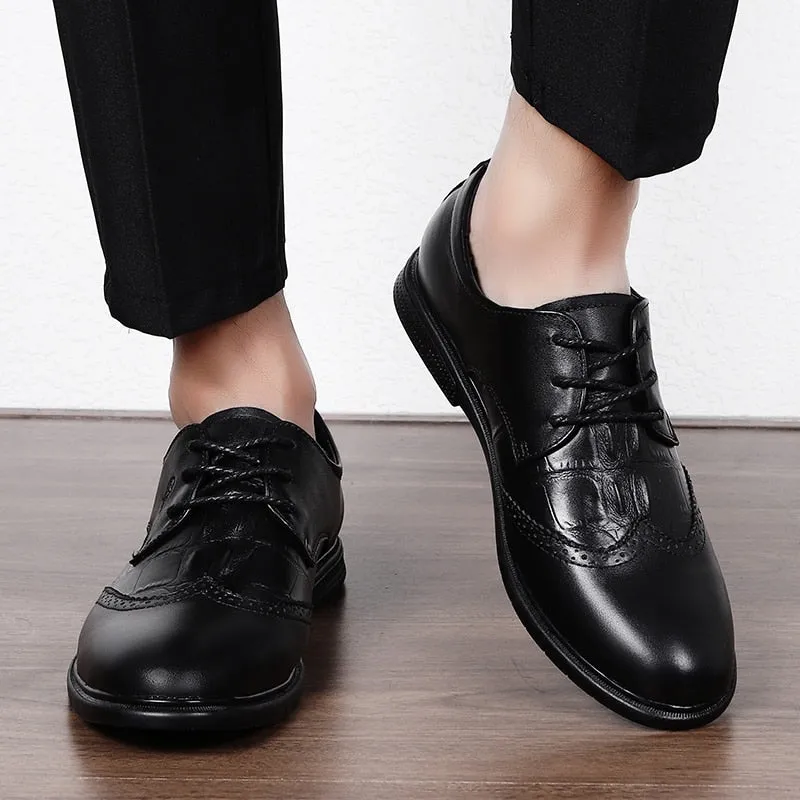 xiangtuibao Men's casual shoes Man genuine cow leather business shoes lace up oxford dress shoes men's formal shoes