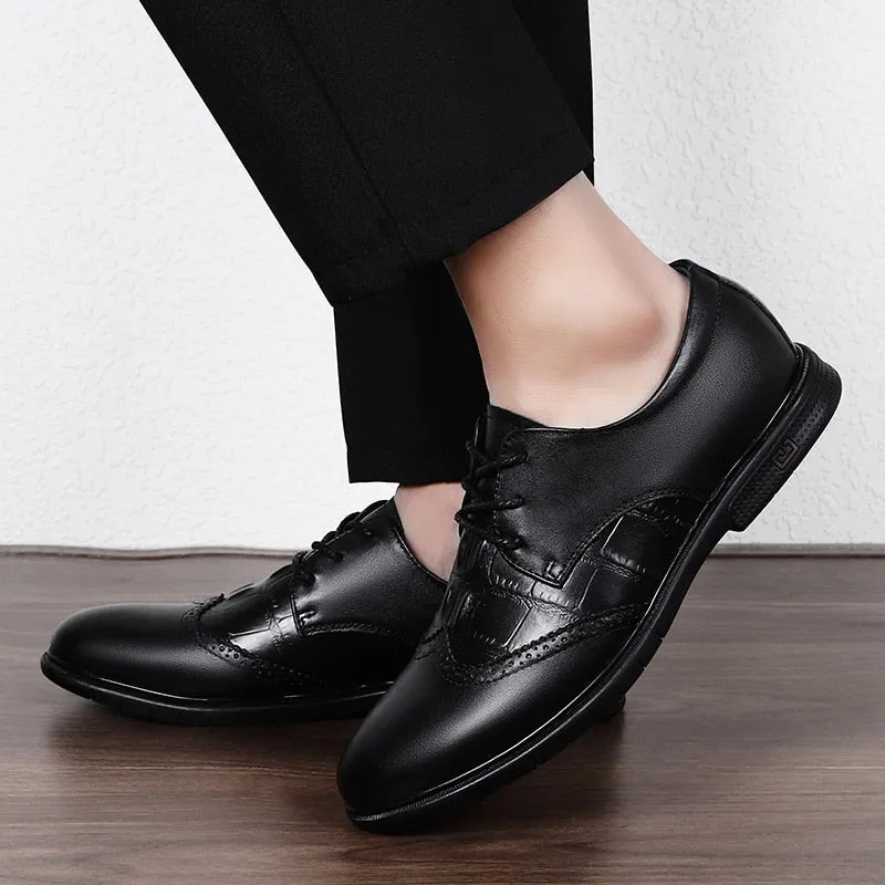 xiangtuibao Men's casual shoes Man genuine cow leather business shoes lace up oxford dress shoes men's formal shoes